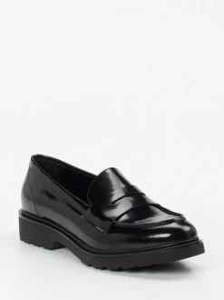 Konstantin Starke – Loafer aus Hochglanzleder schwarz