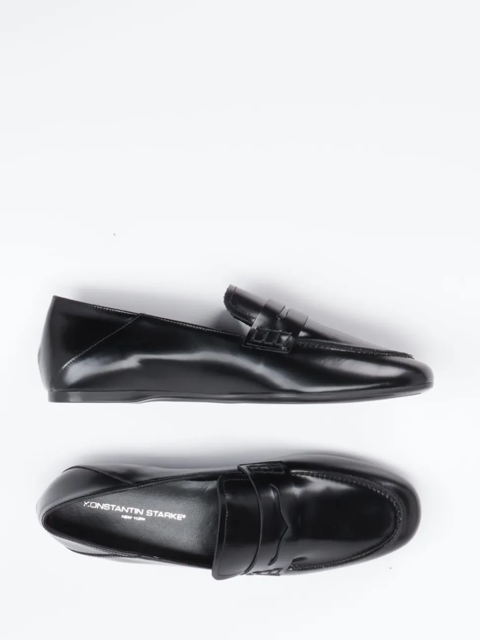 Konstantin Starke – Loafer aus Hochglanzleder schwarz