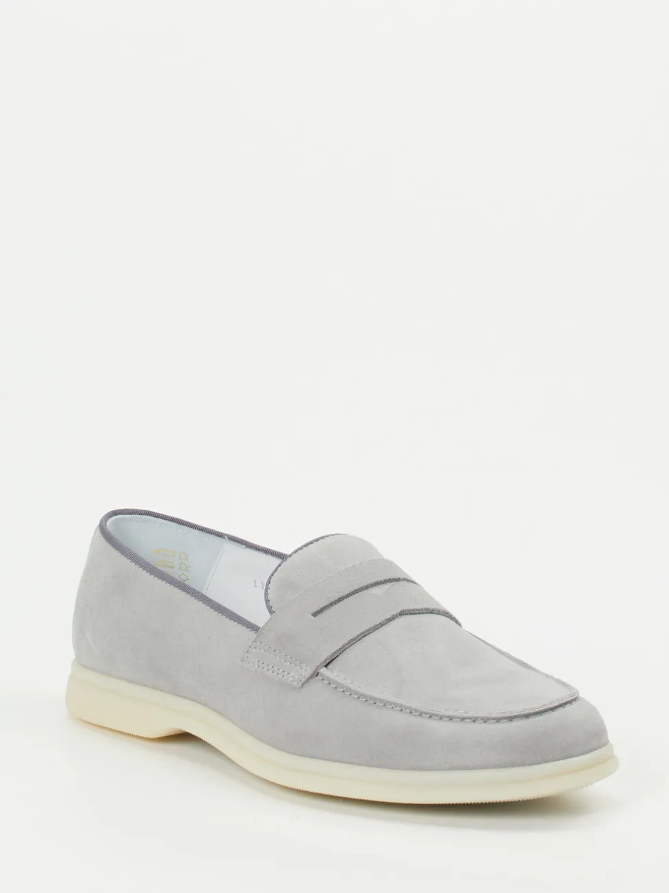 Konstantin Starke – Loafer aus Veloursleder hellgrau