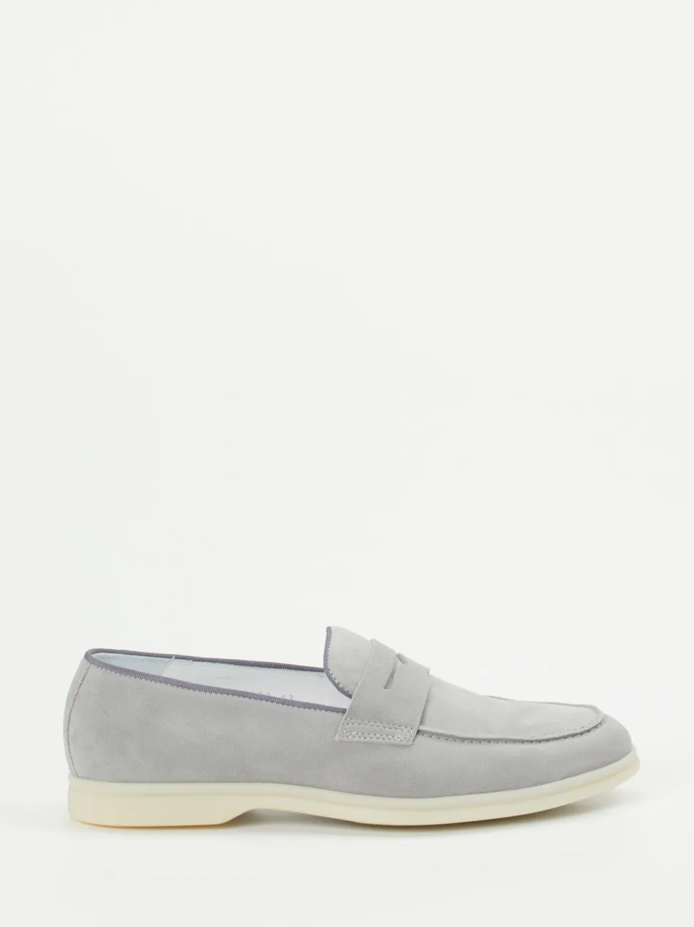 Konstantin Starke – Loafer aus Veloursleder hellgrau