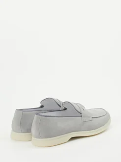 Konstantin Starke – Loafer aus Veloursleder hellgrau