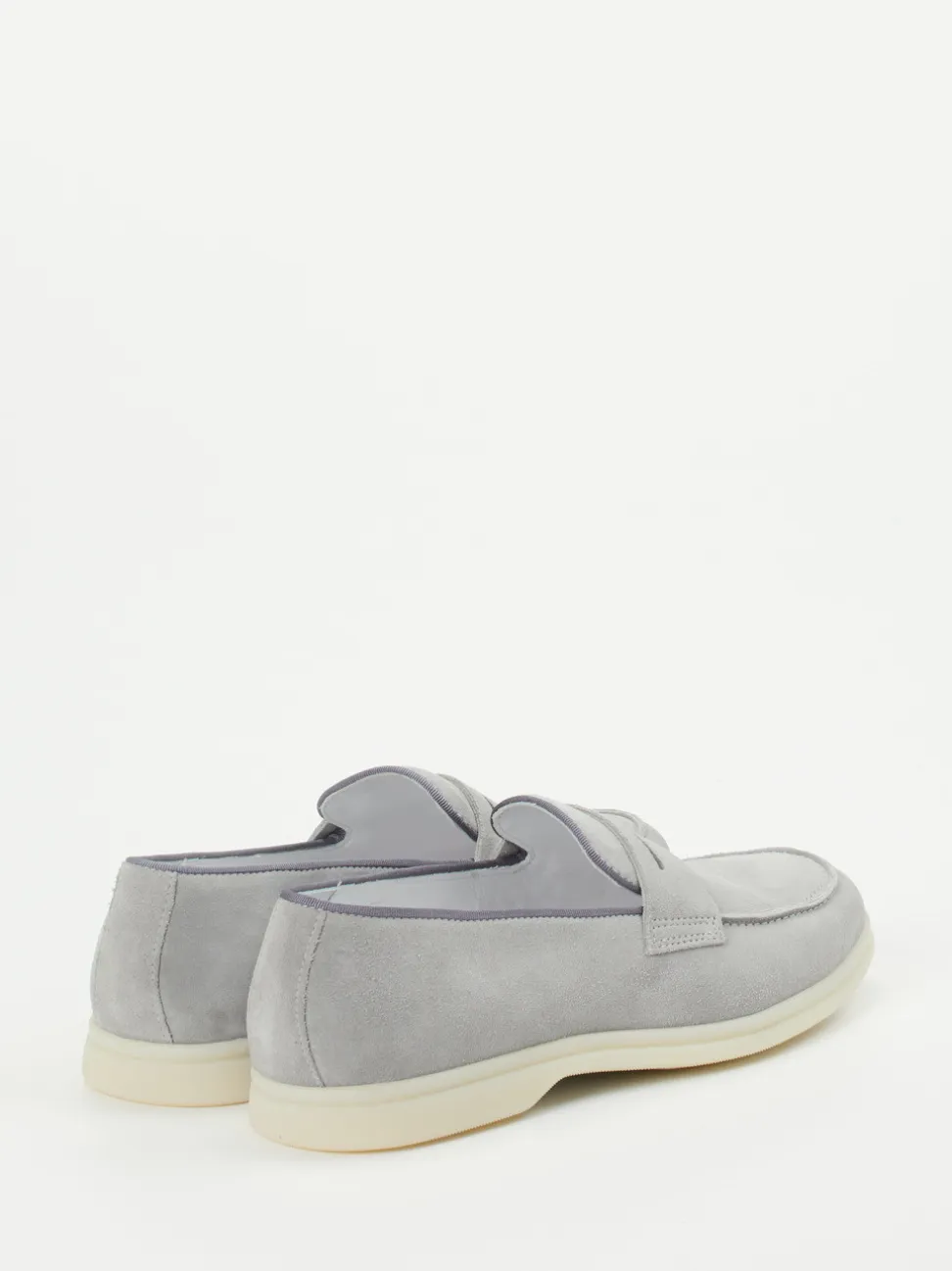 Konstantin Starke – Loafer aus Veloursleder hellgrau