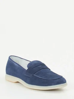Konstantin Starke – Loafer aus Veloursleder marineblau