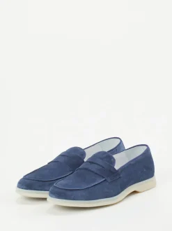 Konstantin Starke – Loafer aus Veloursleder marineblau