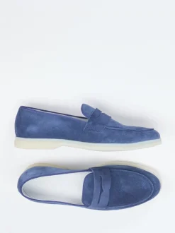 Konstantin Starke – Loafer aus Veloursleder marineblau