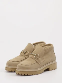 Konstantin Starke – Loafer aus Veloursleder beige
