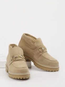 Konstantin Starke – Loafer aus Veloursleder beige