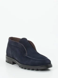 Konstantin Starke – Loafer aus Veloursleder Dunkelblau