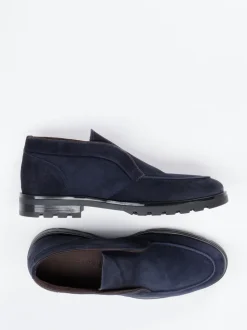 Konstantin Starke – Loafer aus Veloursleder Dunkelblau