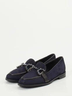 Konstantin Starke – Loafer aus Veloursleder Dunkelblau