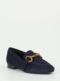 Konstantin Starke – Loafer aus Veloursleder Dunkelblau