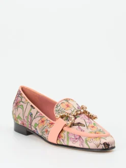Konstantin Starke – Loafer aus glänzendem Textil Rosé
