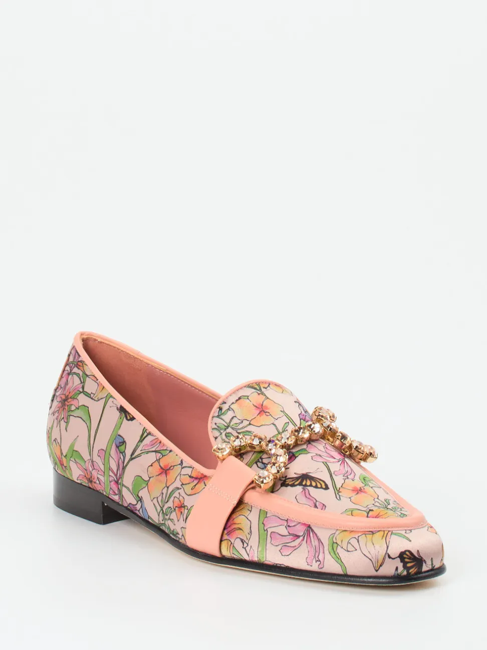 Konstantin Starke – Loafer aus glänzendem Textil Rosé