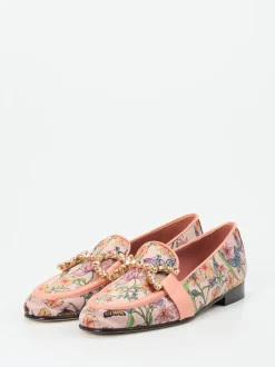 Konstantin Starke – Loafer aus glänzendem Textil Rosé