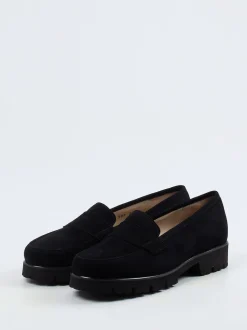 Konstantin Starke – Loafer aus Veloursleder Schwarz