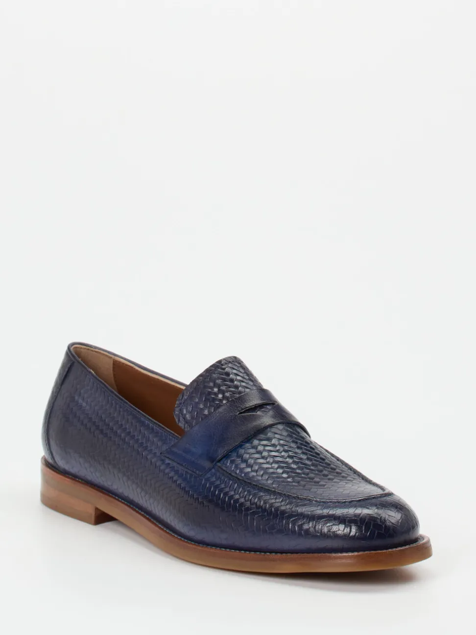 Konstantin Starke – Loafer aus geprägtem Leder Blau