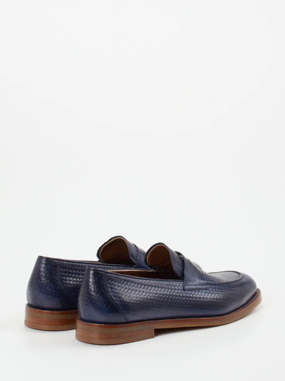 Konstantin Starke – Loafer aus geprägtem Leder Blau