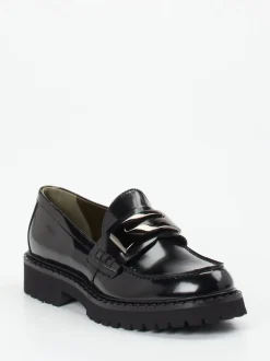 Konstantin Starke – Loafer aus Hochglanzleder schwarz