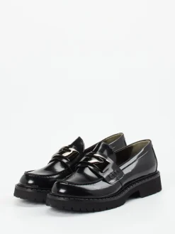 Konstantin Starke – Loafer aus Hochglanzleder schwarz