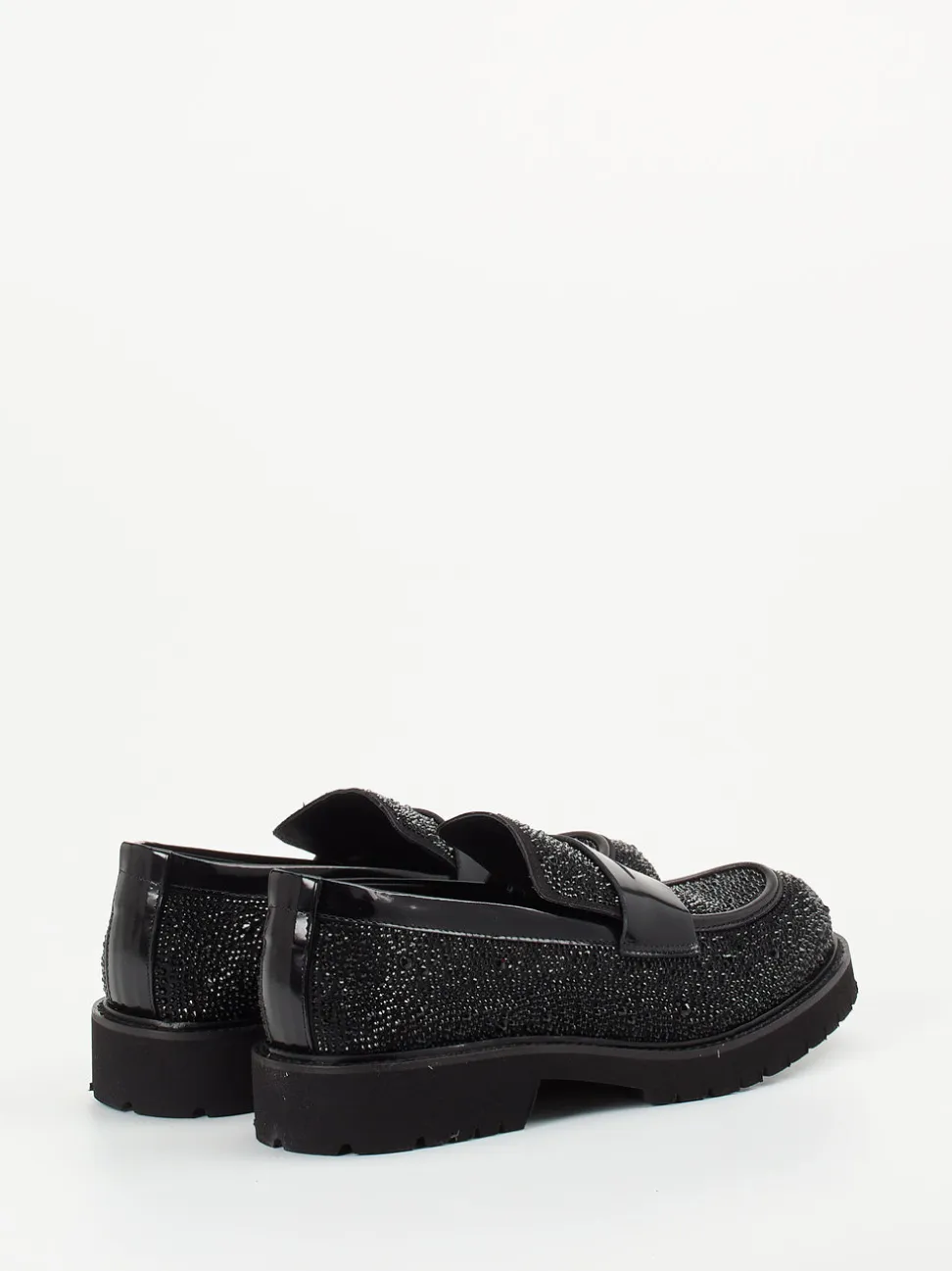 Konstantin Starke – Loafer aus Metallicleder Schwarz