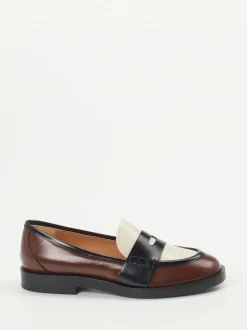 Konstantin Starke – Loafer aus Hochglanzleder kastanienbraun