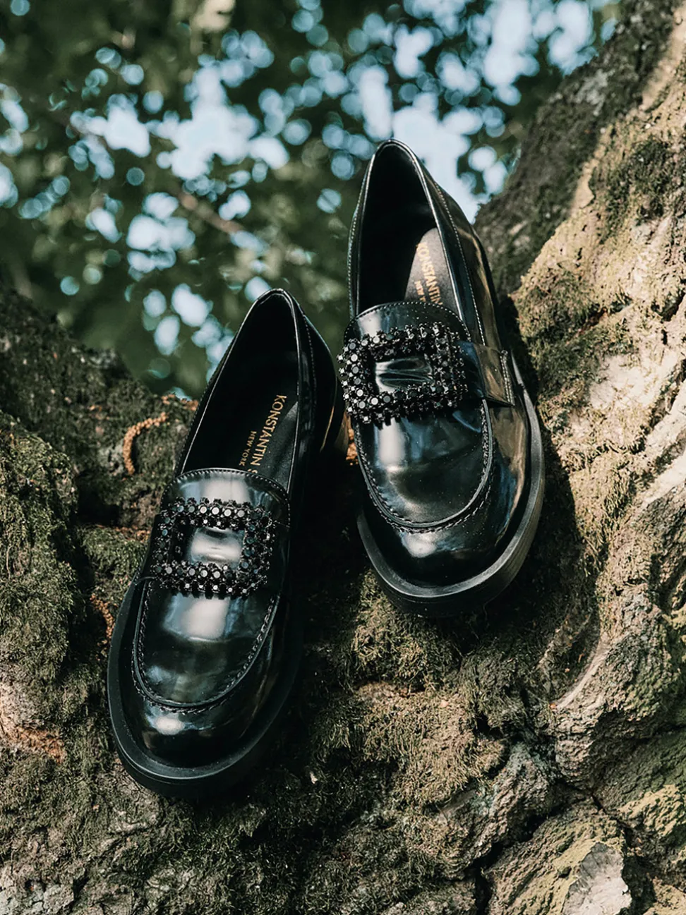 Konstantin Starke – Loafer aus Lackleder Schwarz