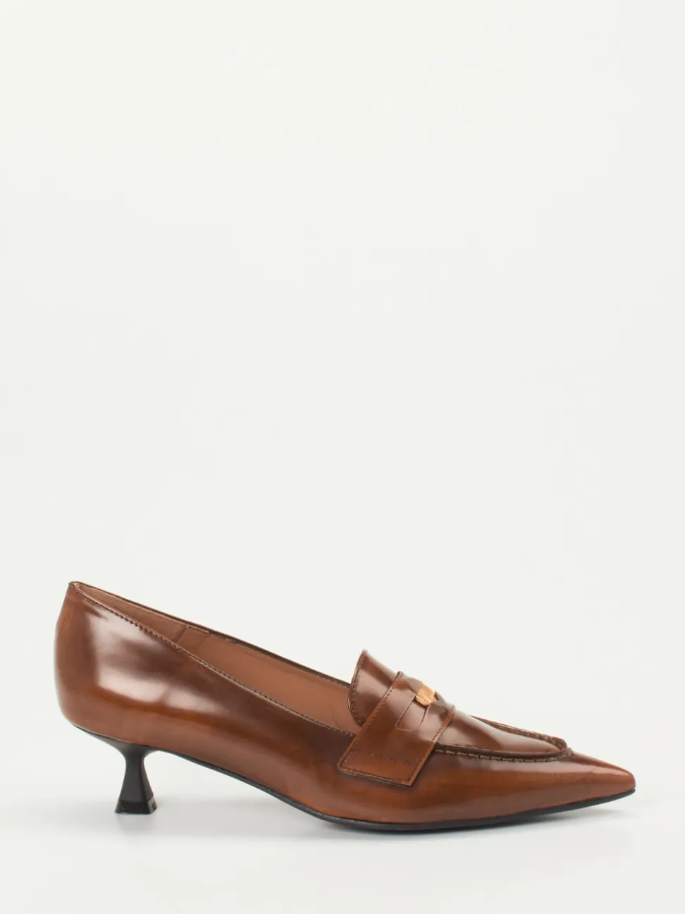 Konstantin Starke – Loafer-Pumps aus Hochglanzleder braun