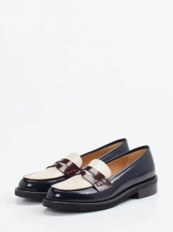 Konstantin Starke – Loafer aus Hochglanzleder blau