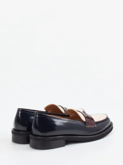 Konstantin Starke – Loafer aus Hochglanzleder blau