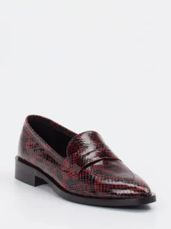 Konstantin Starke – Loafer aus Lackleder bordeauxrot