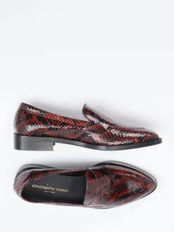 Konstantin Starke – Loafer aus Lackleder bordeauxrot