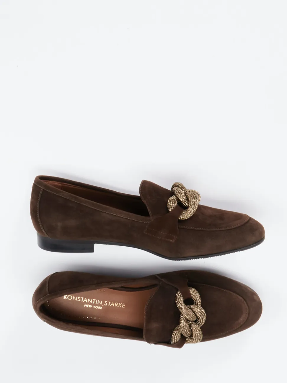 Konstantin Starke – Loafer aus Veloursleder Dunkelbraun
