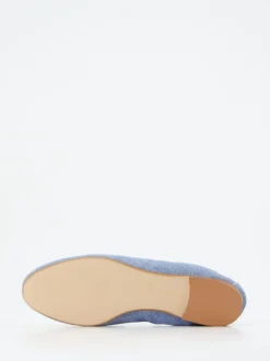 Konstantin Starke – Loafer aus Veloursleder in Jeansblau
