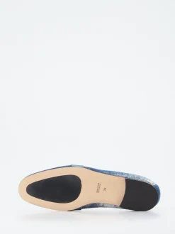 Konstantin Starke – Loafer aus Denim mit Kristallbesatz