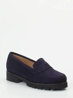 Konstantin Starke – Loafer aus Veloursleder Dunkelblau