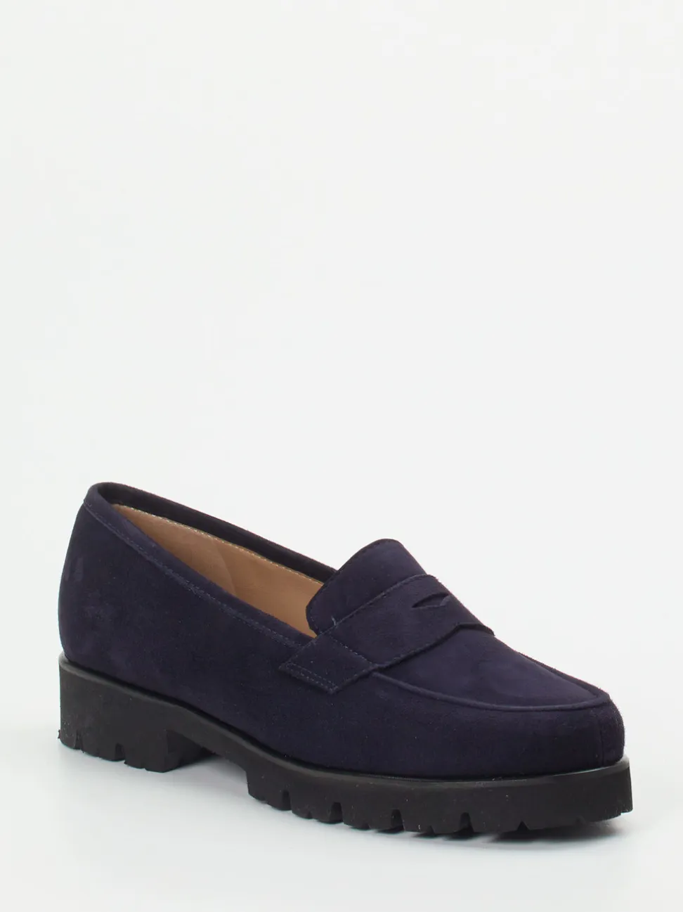 Konstantin Starke – Loafer aus Veloursleder Dunkelblau