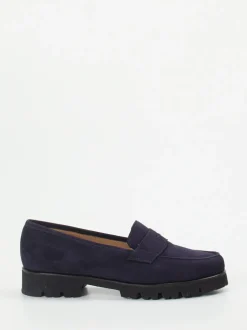 Konstantin Starke – Loafer aus Veloursleder Dunkelblau
