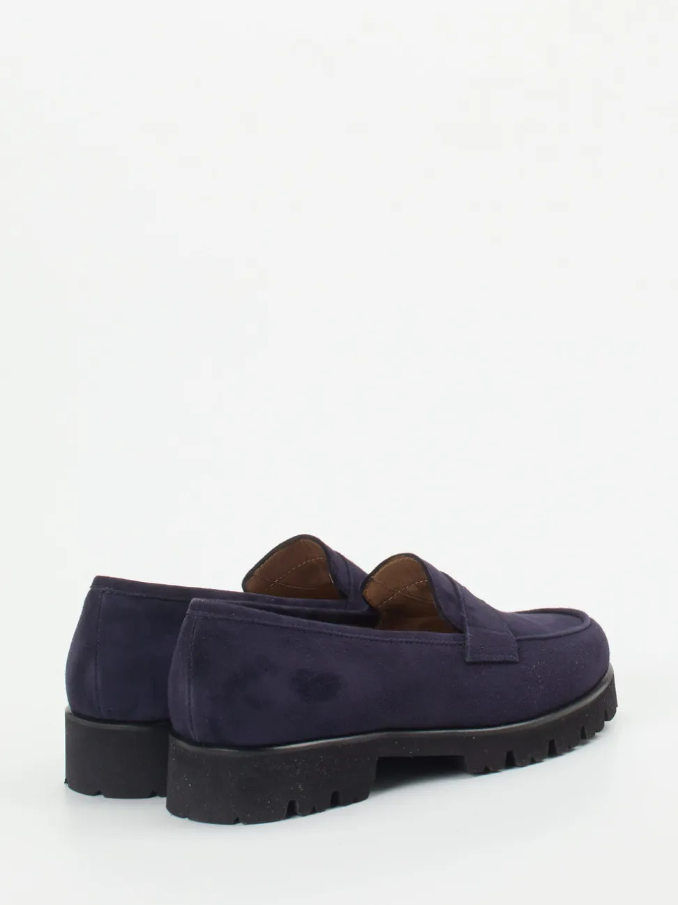 Konstantin Starke – Loafer aus Veloursleder Dunkelblau