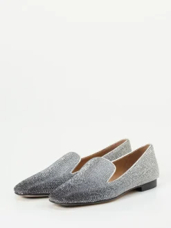 Konstantin Starke – Loafer aus Metallicleder silber