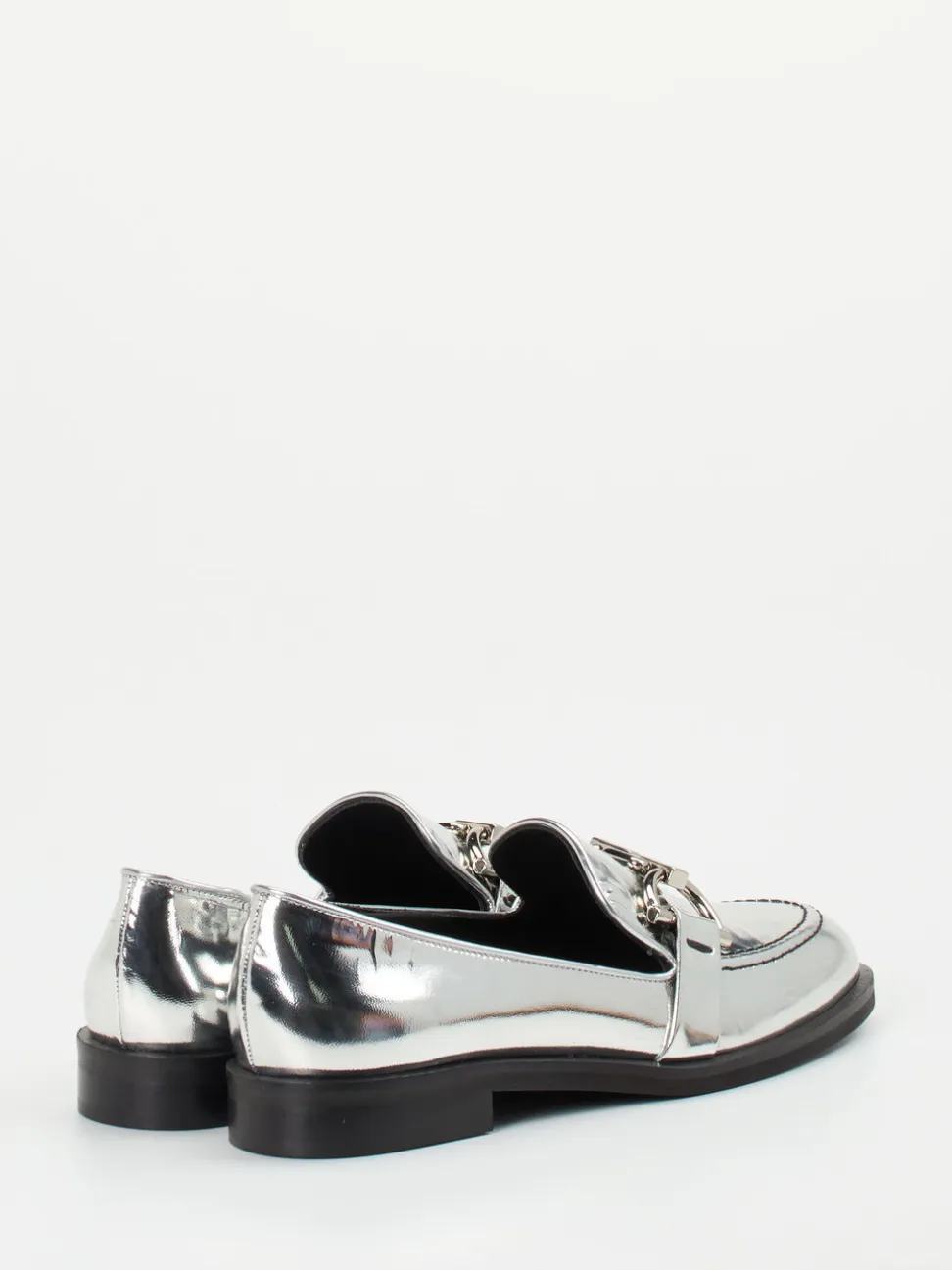 Konstantin Starke – Loafer aus Metallicleder silber