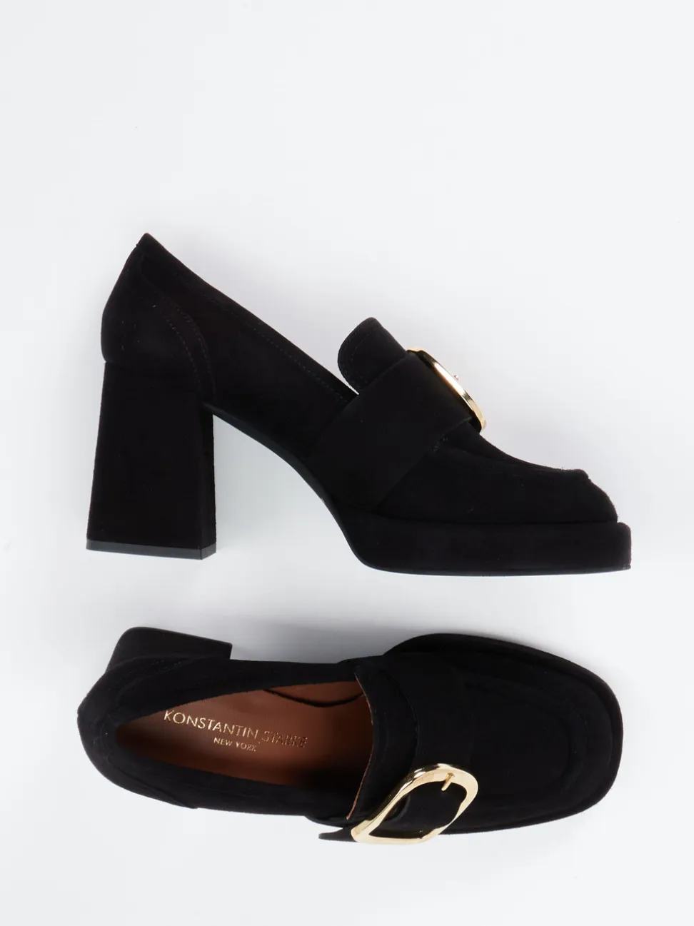 Konstantin Starke – Loafer-Pumps aus Veloursleder Schwarz