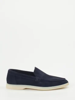 Konstantin Starke – Loafer aus Veloursleder Dunkelblau