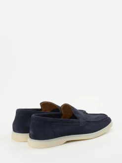 Konstantin Starke – Loafer aus Veloursleder Dunkelblau