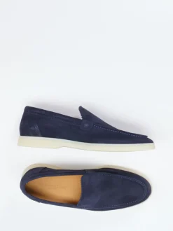 Konstantin Starke – Loafer aus Veloursleder Dunkelblau