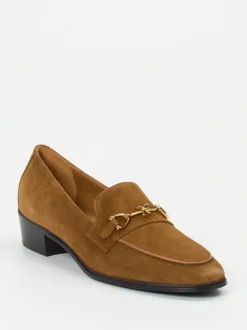 Konstantin Starke – Loafer aus Veloursleder cognacbraun