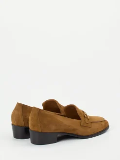 Konstantin Starke – Loafer aus Veloursleder cognacbraun