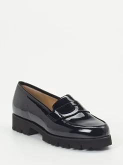 Konstantin Starke – Loafer aus Lackleder tiefblau