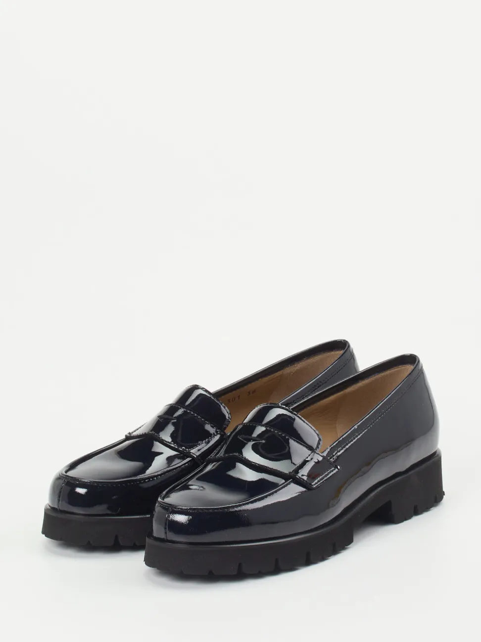 Konstantin Starke – Loafer aus Lackleder tiefblau