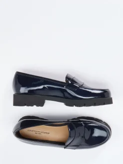 Konstantin Starke – Loafer aus Lackleder tiefblau