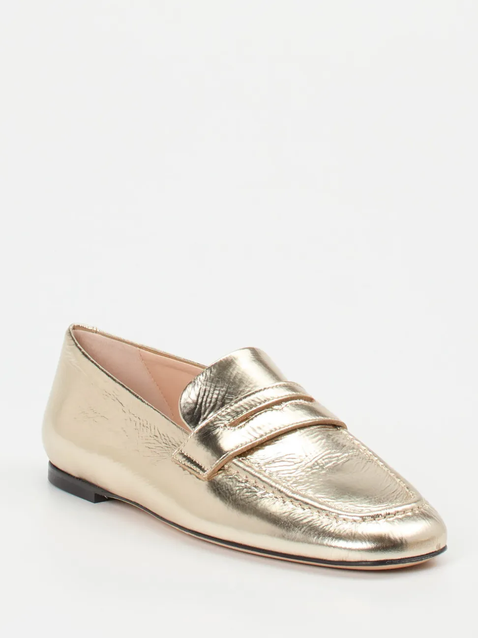 Konstantin Starke – Loafer aus Metallicleder gold